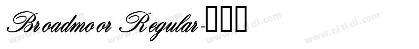 Broadmoor Regular字体转换
